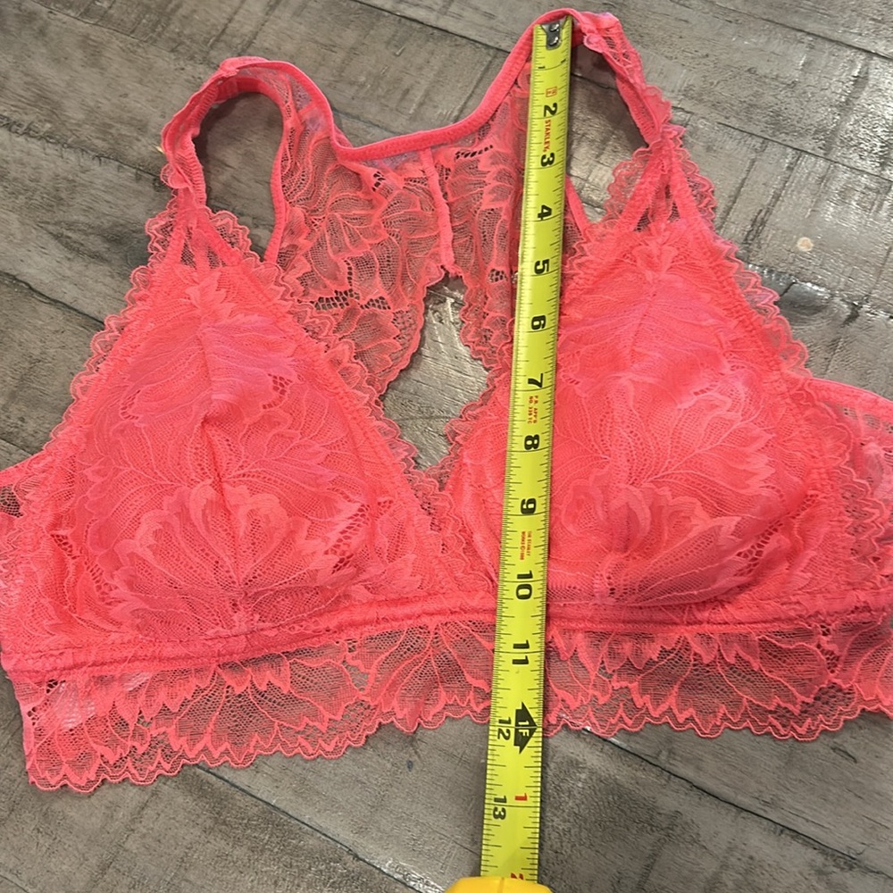Auden Wireless Racerback Bra Lace Bralette Sheer Lightly Lined Pullover Medium - Picture 9 of 11